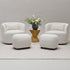 Ashlie Bouclé Swivel Barrel Chair - Beige Modern Swivel Chair | Swivel Accent Chairs | Kinwell Furniture | Swivel Armchairs